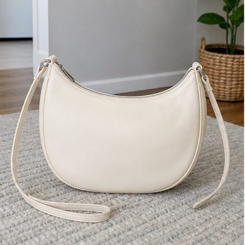 Tan Zip Crossbody Bag